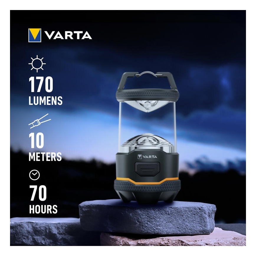 Varta 16550101111 - Lanterna da campeggio L10 LED/4xAA IP54