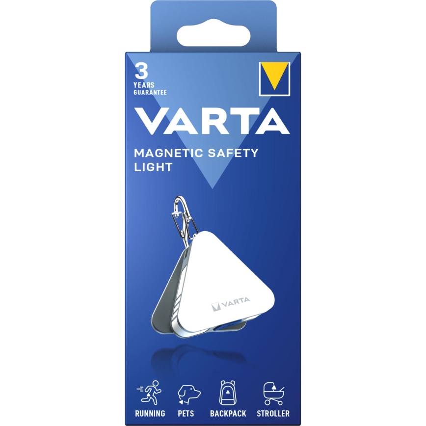 Varta 16621101121 - Lampada LED portatile con snap-hook LED/2xCR2032 IP54