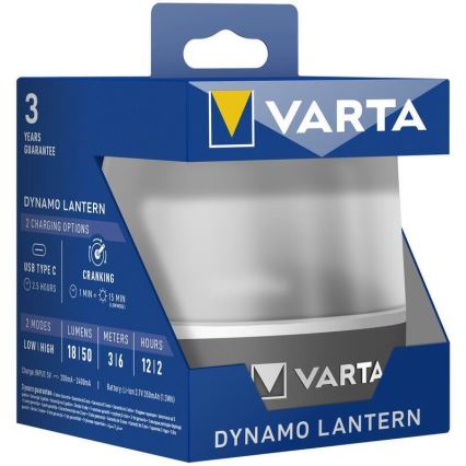 Varta 17670101111 - Luce ricaricabile a LED DYNAMO LANTERN LED/5V 350 mAh IP54