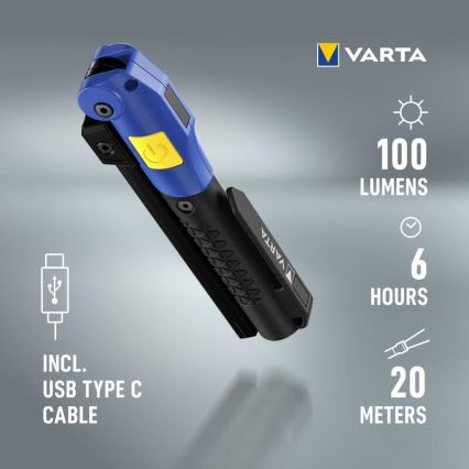 Varta 18649101401 - Torcia LED ricaricabile WORK FLEX F20R LED/5V IP54