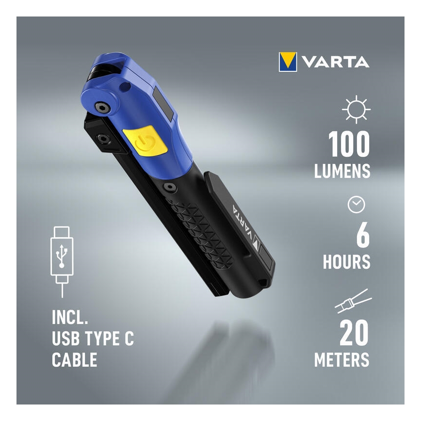 Varta 18649101401 - Torcia LED ricaricabile WORK FLEX F20R LED/5V IP54