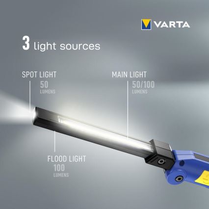 Varta 18649101401 - Torcia LED ricaricabile WORK FLEX F20R LED/5V IP54