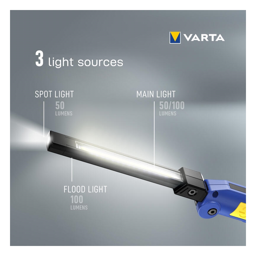 Varta 18649101401 - Torcia LED ricaricabile WORK FLEX F20R LED/5V IP54