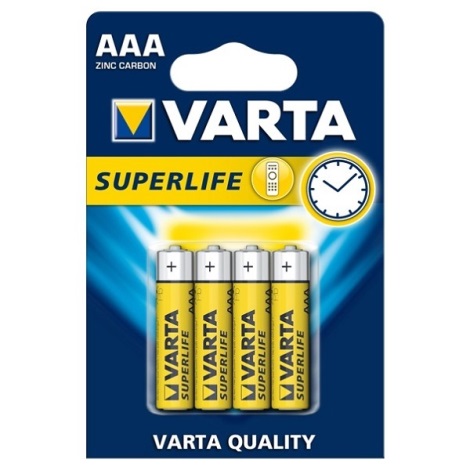 Varta 2003 - 4 pz Batteria a zinco-carbone SUPERLIFE AAA 1,5V