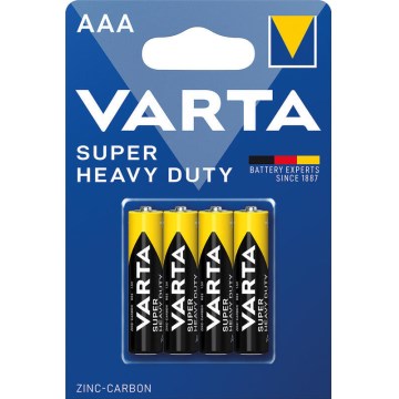 Varta 2003 - confezione da 4 batterie al zinco‑carbone SUPER HEAVY DUTY AAA 1,5 V
