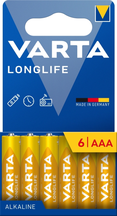 Varta 4103101746 - 6 pz Batteria alcalina LONGLIFE AAA 1,5V