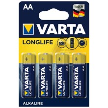 Varta 4106 - 4 pz Batterie alcaline LONGLIFE EXTRA AA 1,5V