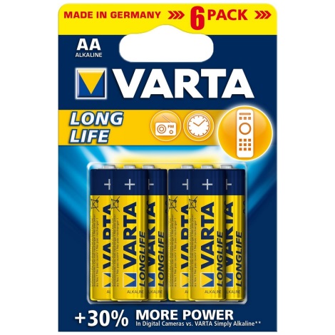 Varta 4106 - 6 pz Batterie alcaline LONGLIFE EXTRA AA 1,5V