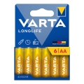 Varta 4106101736 - 6 pezzi Batterie alcaline LONGLIFE AA 1,5V