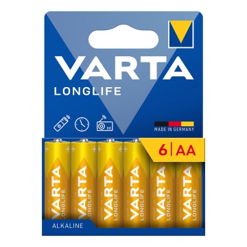 Varta 4106101736 - 6 pz Batteria alcalina LONGLIFE AA 1,5V