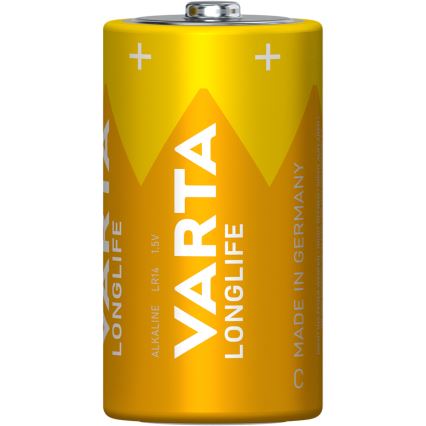 Varta 4114101422 - 2 pz Batteria alcalina LONGLIFE LR14/C 1,5V