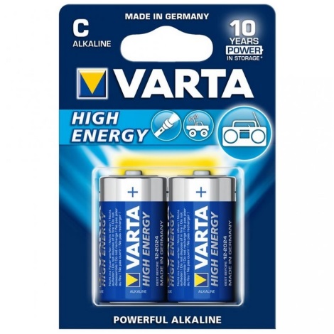 Varta 4914 - 2 pz Batteria alcalina HIGH ENERGY C 1,5V