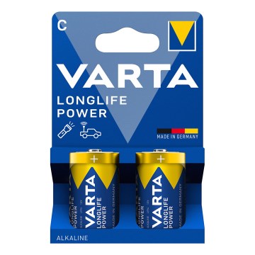 Varta 4914121422 - 2 pz Batteria alcalina LONGLIFE POWER LR14/C 1,5V