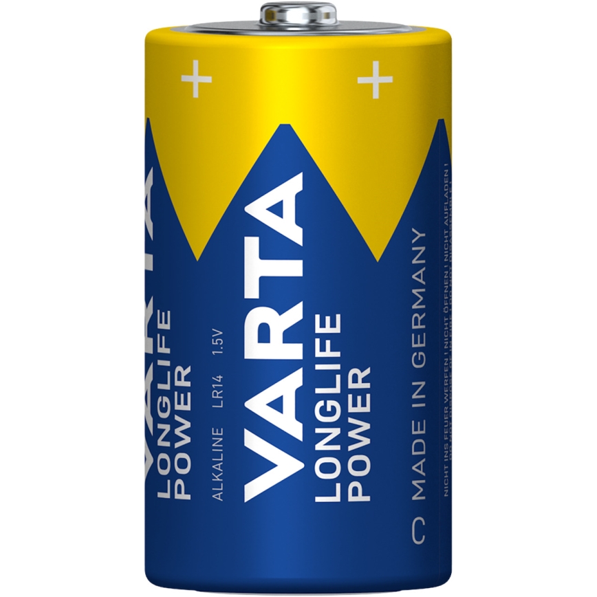 Varta 4914121422 - 2 pz Batteria alcalina LONGLIFE POWER LR14/C 1,5V