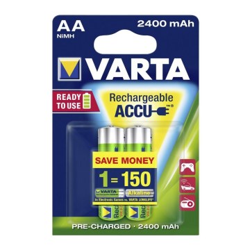 Varta 56706 - 2 pezzi Batterie ricaricabili ACCU AA NiMH/2100mAh/1,2V