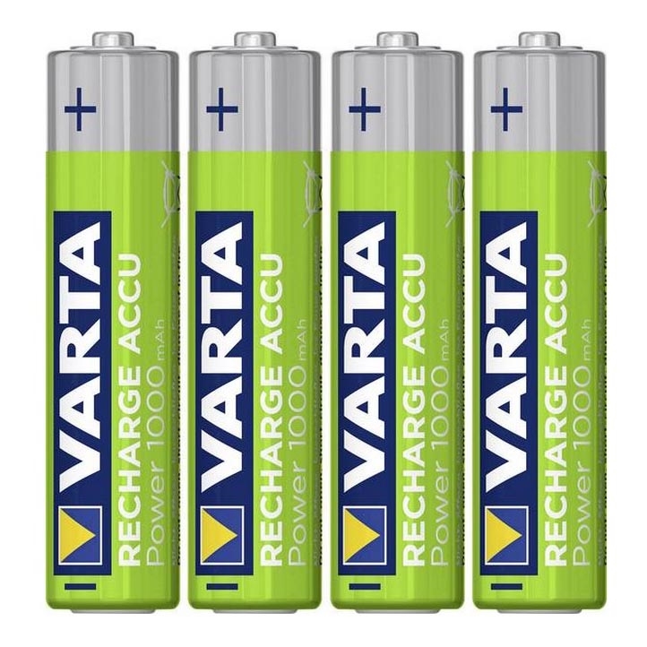 Varta 5703301404 - 4 pz Batteria ricaricabile RECHARGE  AAA 1,2V