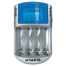 Varta 57070 - Caricabatterie LCD 4xAA/AAA 100-240V/12V/5V