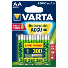 Varta 5716 - 4 pz Batterie ricaricabili ACCU AA NiMH/2600mAh/1,2V