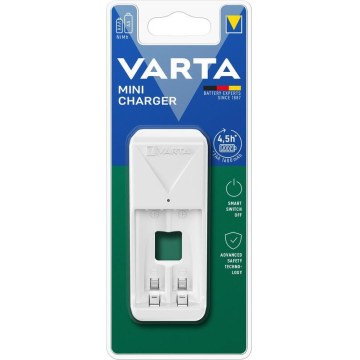 Varta 57656101401 - Caricabatterie per 2 batterie AA/AAA, 230 V