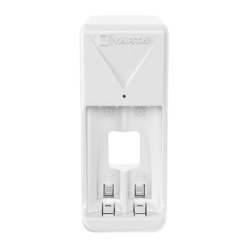 Varta 57656101401 - Caricabatterie per 2 batterie AA/AAA, 230 V