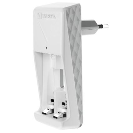 Varta 57656101401 - Caricabatterie per 2 batterie AA/AAA, 230 V