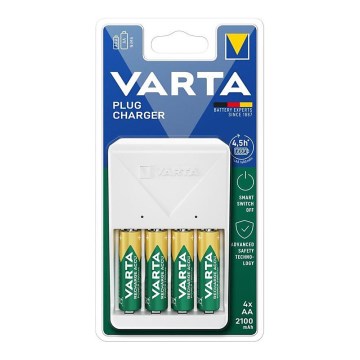 Varta 57657101451 - Caricabatterie per batterie 4xAA/AAA 2100mAh 230V
