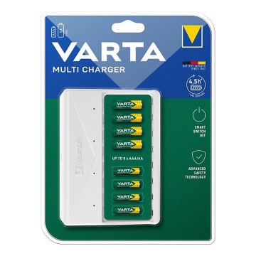 Varta 57659101401 - Caricabatterie per 8 batterie AA/AAA 5V