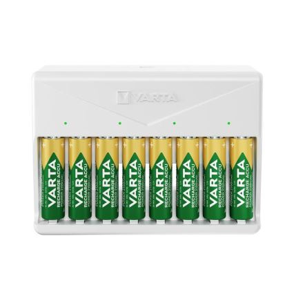 Varta 57659101401 - Caricabatterie per 8 batterie AA/AAA 5V