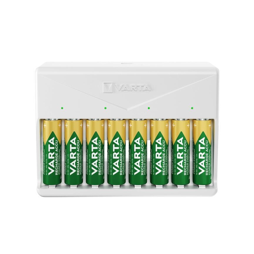 Varta 57659101401 - Caricabatterie per 8 batterie AA/AAA 5V