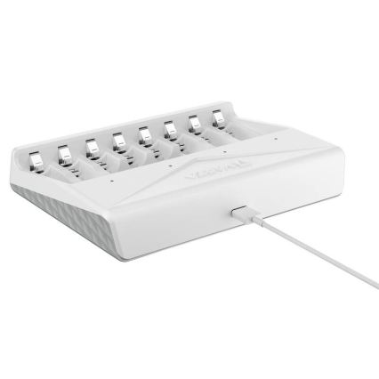 Varta 57659101401 - Caricabatterie per 8 batterie AA/AAA 5V