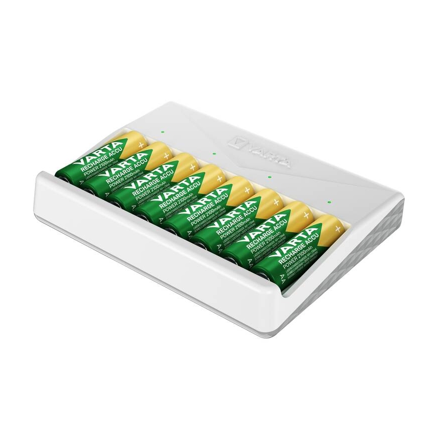 Varta 57659101401 - Caricabatterie per 8 batterie AA/AAA 5V