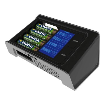 VARTA 57675 - Caricabatterie LCD Ultra fast 4xAA/AAA ricarica 15min