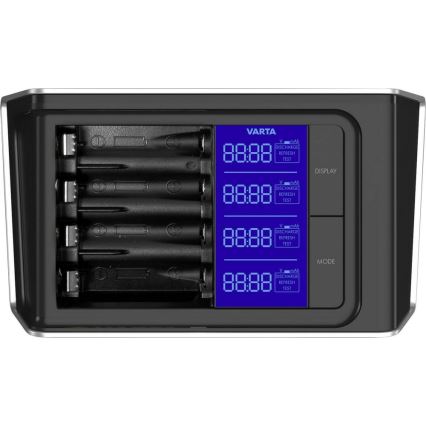VARTA 57675 - Caricabatterie LCD Ultra fast 4xAA/AAA ricarica 15min