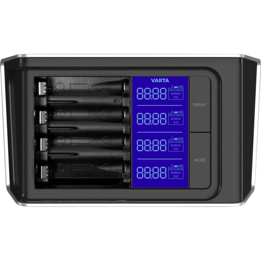 VARTA 57675 - Caricabatterie LCD Ultra fast 4xAA/AAA ricarica 15min