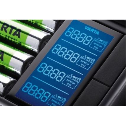 VARTA 57675 - Caricabatterie LCD Ultra fast 4xAA/AAA ricarica 15min