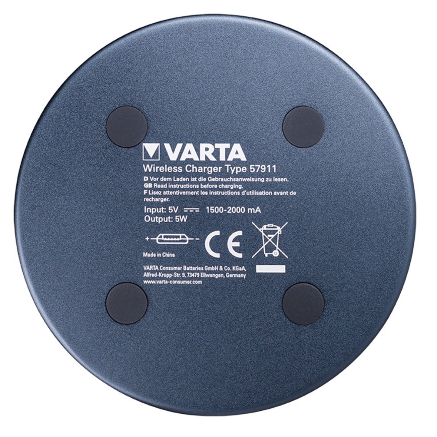 VARTA 57911 - Caricabatterie wireless tempo di ricarica 3 ore