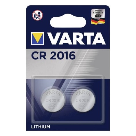 Varta 6016101402 - 2 pz Batteria a bottone al litio ELECTRONICS CR2016 3V