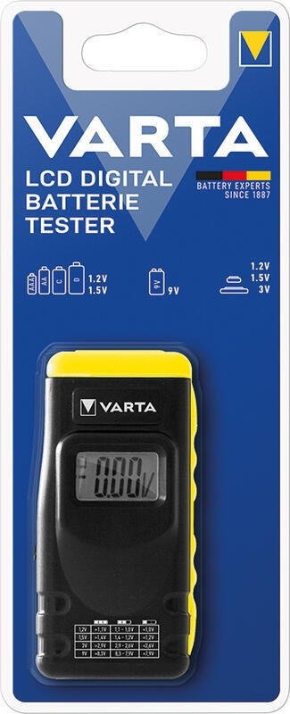 Varta 891101401 - Tester per batterie e accumulatori LCD Accumulatore Tester 3V