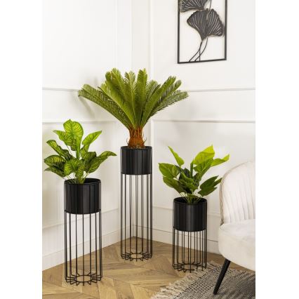 Vaso da fiori in metallo LOFT 42x20 cm nero