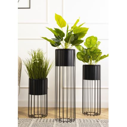 Vaso da fiori in metallo LOFT 42x20 cm nero