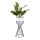 Vaso da fiori in metallo LOFT 46x20 cm nero/bianco