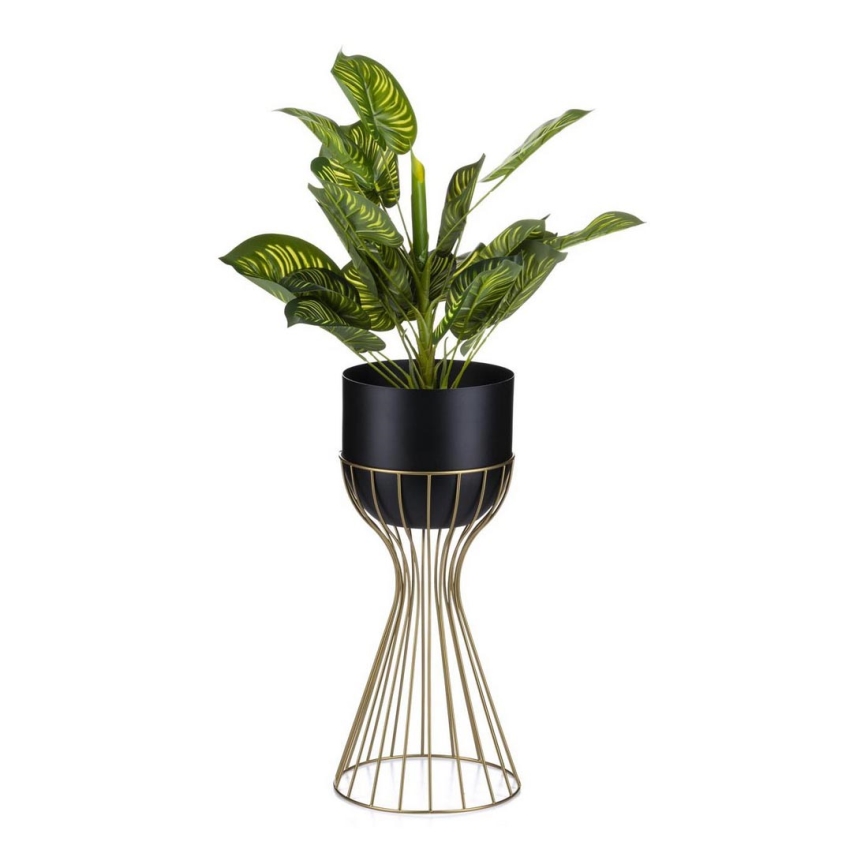 Vaso da fiori in metallo LOFT 46x20 cm oro/nero