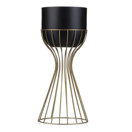 Vaso da fiori in metallo LOFT 46x20 cm oro/nero