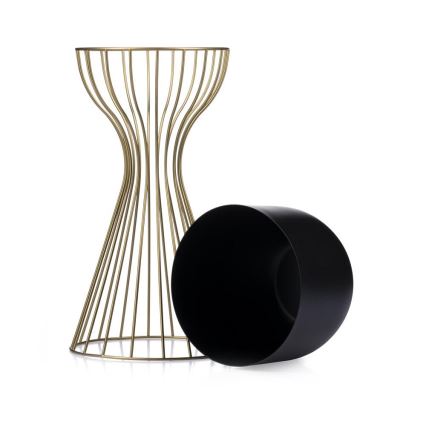 Vaso da fiori in metallo LOFT 46x20 cm oro/nero