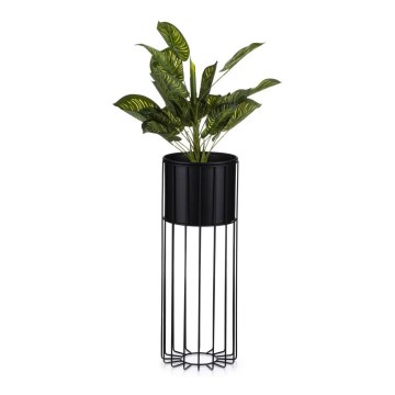 Vaso da fiori in metallo LOFT 55x20 cm nero