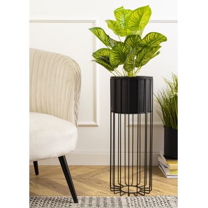 Vaso da fiori in metallo LOFT 55x20 cm nero