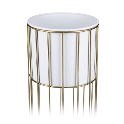 Vaso da fiori in metallo LOFT 55x20 cm oro/bianco