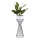 Vaso da fiori in metallo LOFT 56x20 cm nero/bianco