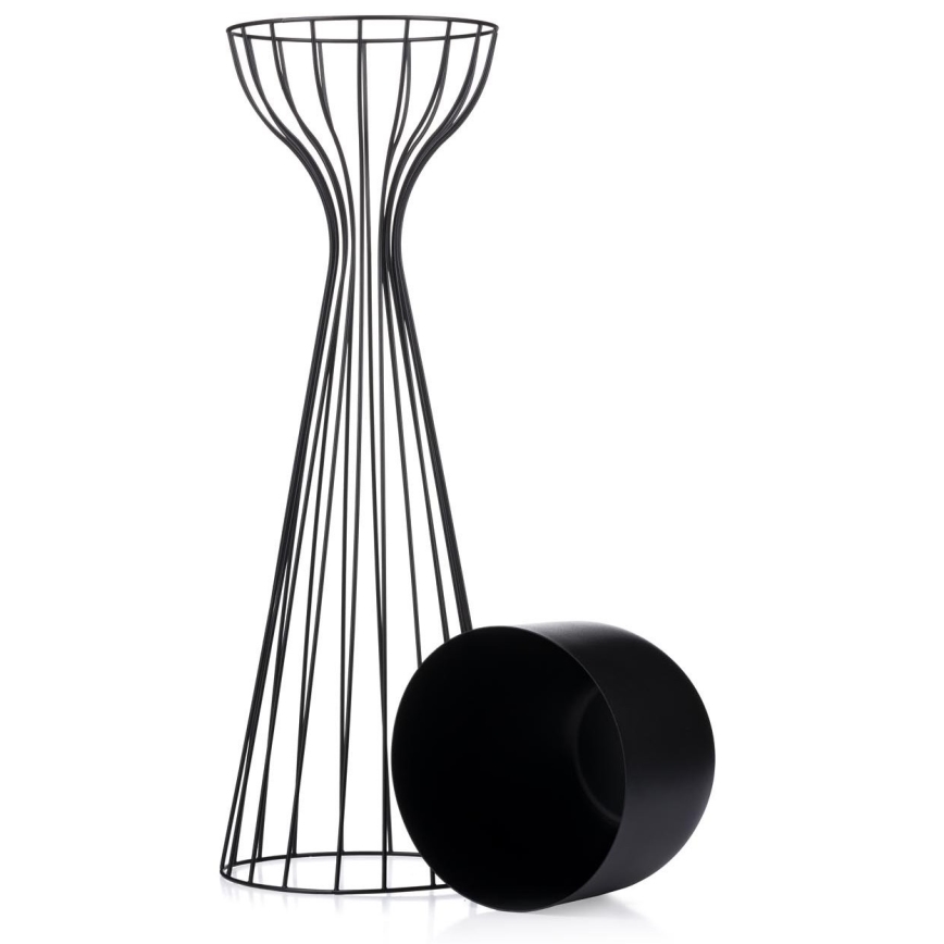 Vaso da fiori in metallo LOFT 68x20 cm nero