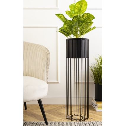 Vaso da fiori in metallo LOFT 70x20 cm nero